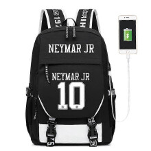 (25inch, 2) Kids Backpack Soccer Star Themed School Bag Large Capacity Water Resistant Oxford Backpack for Boys Girls