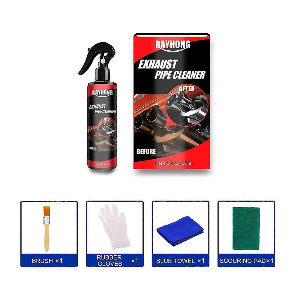 For 120Ml Multifunctional Antirust Cleaner For Car Exhaust Pipes Easy To Use Restores Shine 6000002317193