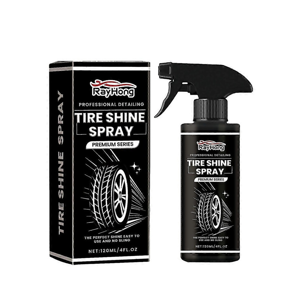 For Premium Tire Gloss Spray Longlasting Shine Protective Coating For Wheels 120Ml Easy To Apply Uv 6000002312785