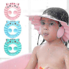For Baby Shower Ear Protection Safe Cap Adjustable Hair Wash Hat For Newborn Infant Children Kids Sh Pink