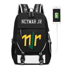 (25inch, 1) Kids Backpack Soccer Star Themed School Bag Large Capacity Water Resistant Oxford Backpack for Boys Girls