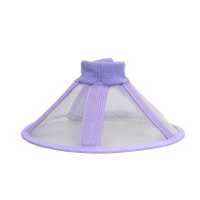 Seethrough Pet Recovery Collar Protective Cone For Dog-Purple M