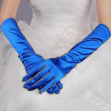For Satin Long Gloves Womens Opera Comfy Soft Silky Evening Party Prom Handyvan Easy To Clean And Ma Blue