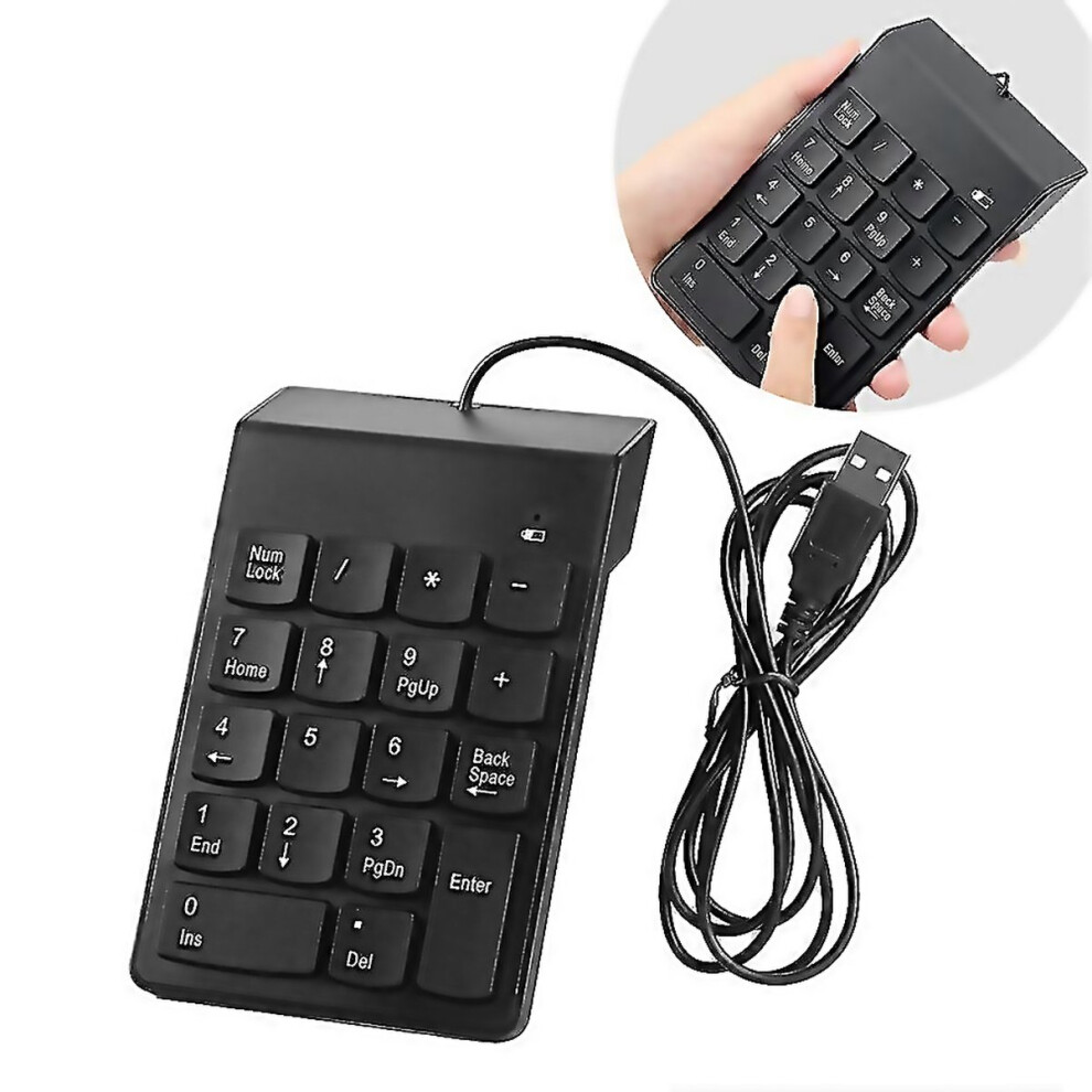 For Usb Number Pad Numpad Numeric Keypad 18 Keys Keyboard For Laptop Deskto Pc New 6000002312563