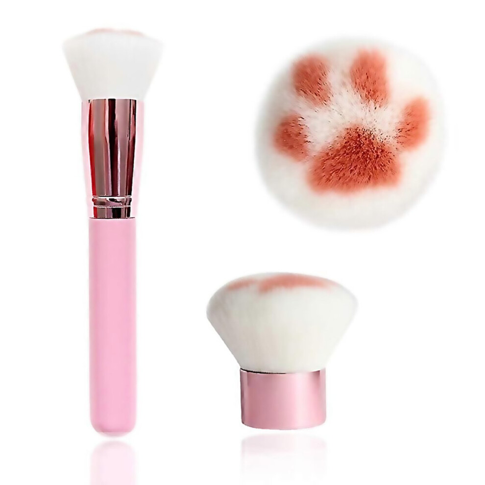 For 2pcs Makeup Brush With Cat Paw Pattern