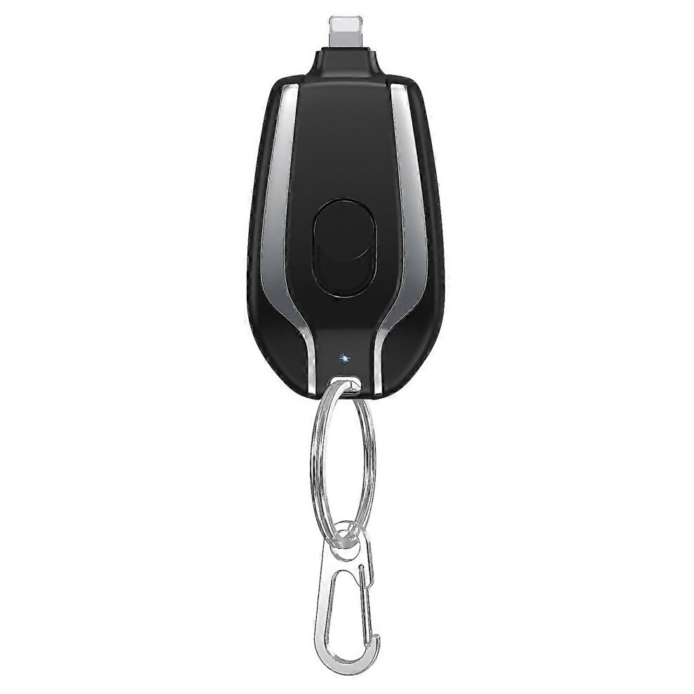 For 1200Mah Mini Keychain Power Bank Portable Charger For Iphone Android Outdoor Backpacking Ios Black 6000002313324