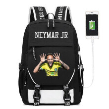 (25inch, 4) Kids Backpack Soccer Star Themed School Bag Large Capacity Water Resistant Oxford Backpack for Boys Girls