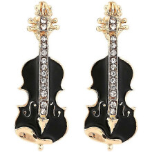 For 2pcs Exquisite Enamel Brooch Decor Creative Violin Shape Brooch Pin Clothes Lapel