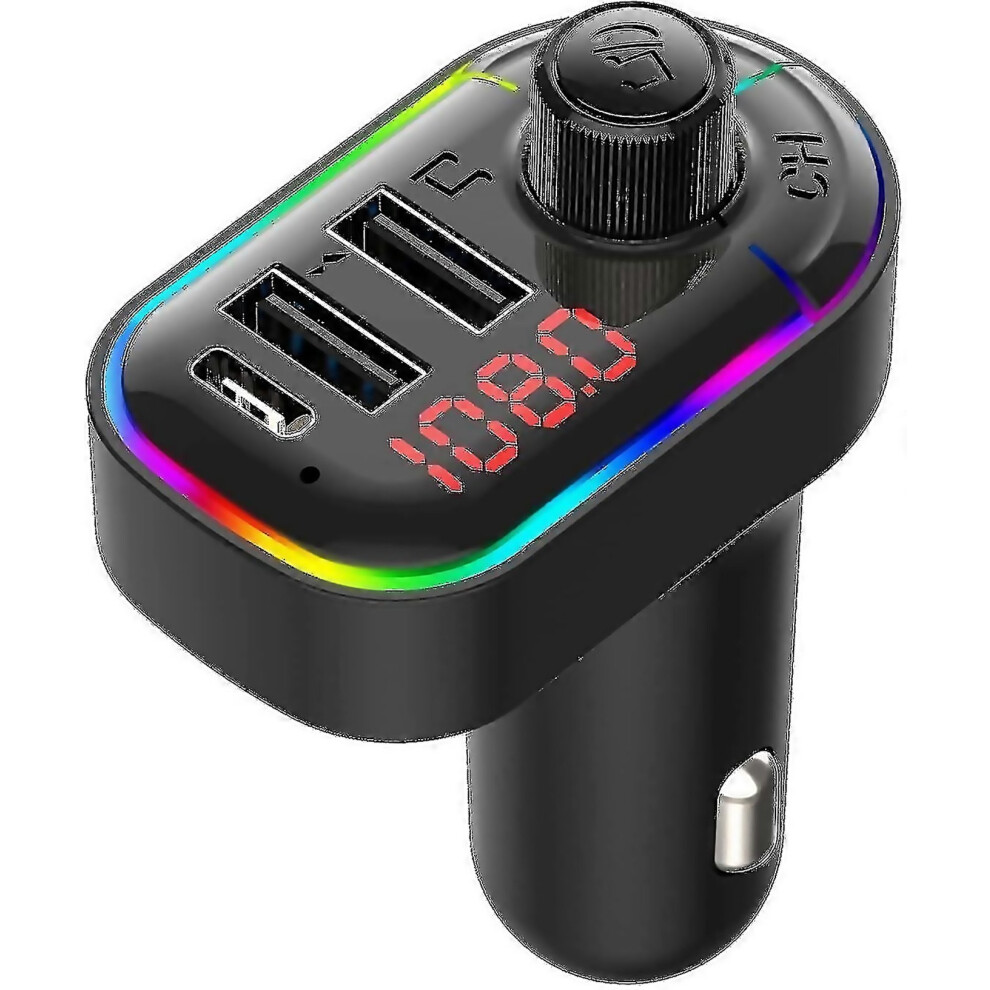 For Car Bluetooth Fm Transmitter Bluetooth 50 Car Adapter Wireless Radio Car Receiver Adapter Kit Ha 6000002316004