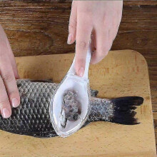 (White) Fish Scale Scraper Fish Skin Brush Lazy Easy To Use Seafood Tools Fast Remove Fish Knife Cleaning Kitchen Accessories