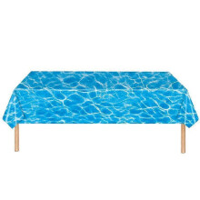 Tablecloth Party Ocean Table Beach Cover Disposable Pool Wave Decorations Waves Water Sea Theme Decoration Summer Birthday