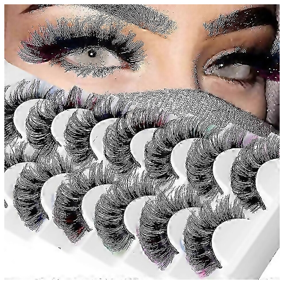 For Colorful False Eyelashes Russian Striped False Eyelashes False Eyelashes Mink False Eyelashes Co