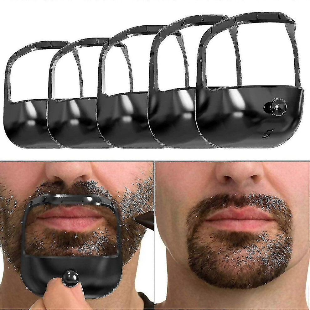 For Beard Shaper Goatee Mustache Grooming Tool With 5 Different Sizes Beard Shaping Styling Template