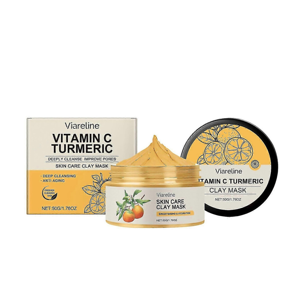 Dark For Turmeric Vitamin C Clay Mask Deep Cleansing Face Mask Skin Care Improve Blackheads Acne Spo