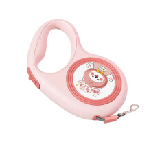 Retractable Dog Training Leashes Extra Long Line-Pink peach bag