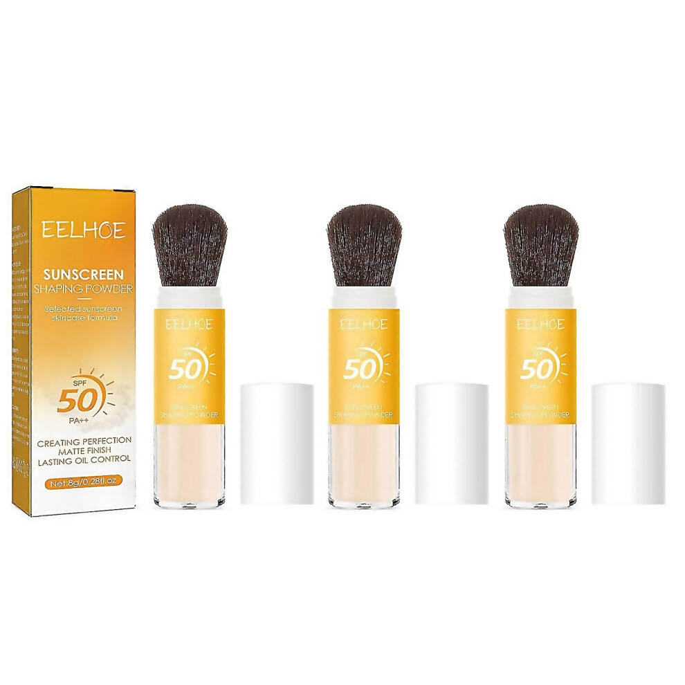 For Spf50 Makeup Sunscreen Setting Powder Breathable Longlasting Face Pressed Setting Powder Face Co