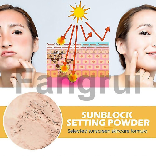 For Spf50 Makeup Sunscreen Setting Powder Breathable Longlasting Face Pressed Setting Powder Face Co 2