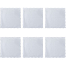 White Cotton Handkerchiefs Moon Stitching Detailing Touch Quick