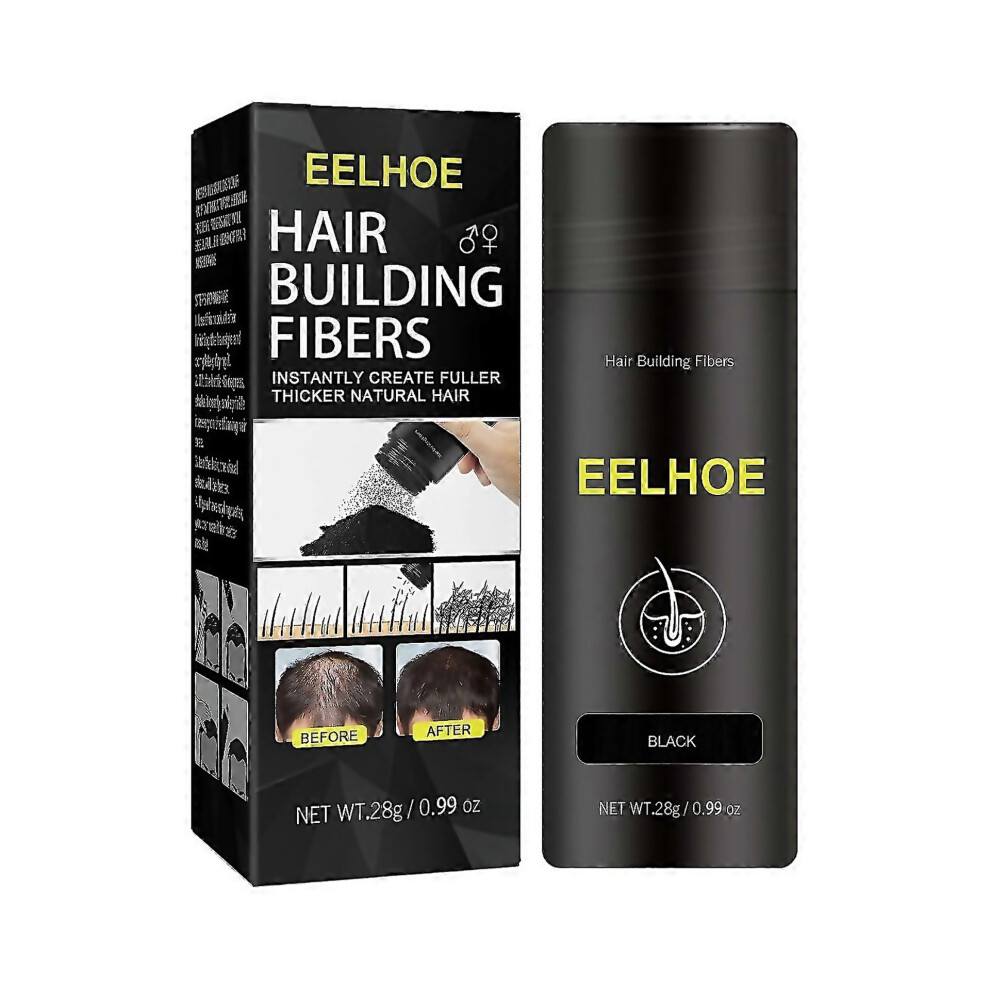 Black For Fiber Hair Powder Spray Nature Keratin Hair Fibers For Thinning Hair With Spary Hair Fiber Refil