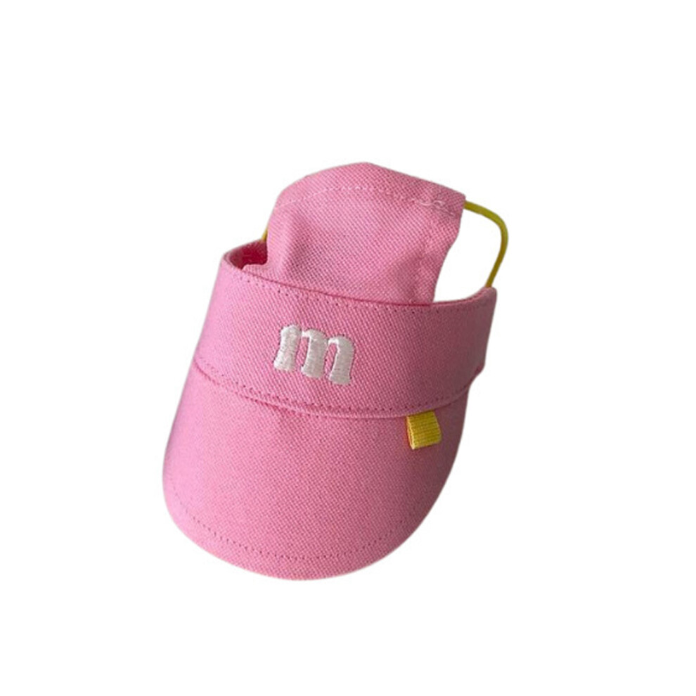 Fashion Pet Hat with Embroidered M Letter Sun Protective-Pink M-image-OPC-PN97F52-NEW
