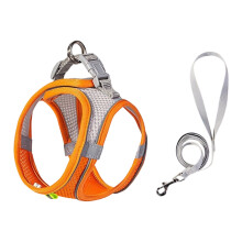 Comfortable Cats Vest Harness-orange color M 12 to 20 catties c