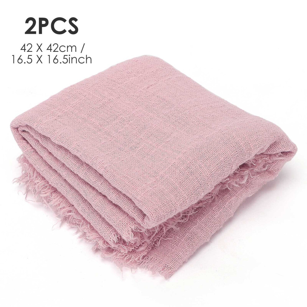 Charming Table Runners, Versatile Use for Various Occasions, Exquisite Craftsmanship in Dusty Pink Table Linens, Handmade Fringe Napkins for Boho Rust-image-OPC-PN97G8H-NEW
