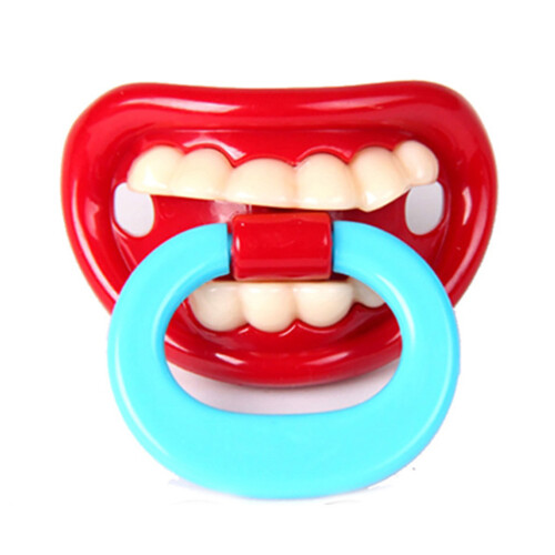Funny Red Silicone Baby Pacifier for 3+ Months – 7x4cm Gift 1