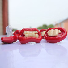 Baby Pacifiers Funny Newborn Silicone Teether Gift for Boys & Girls 0-6 Months