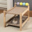 Double Platform Cats Scratcher House Natural Sisal Solid Wood-L 4
