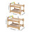 Double Platform Cats Scratcher House Natural Sisal Solid Wood-L 3