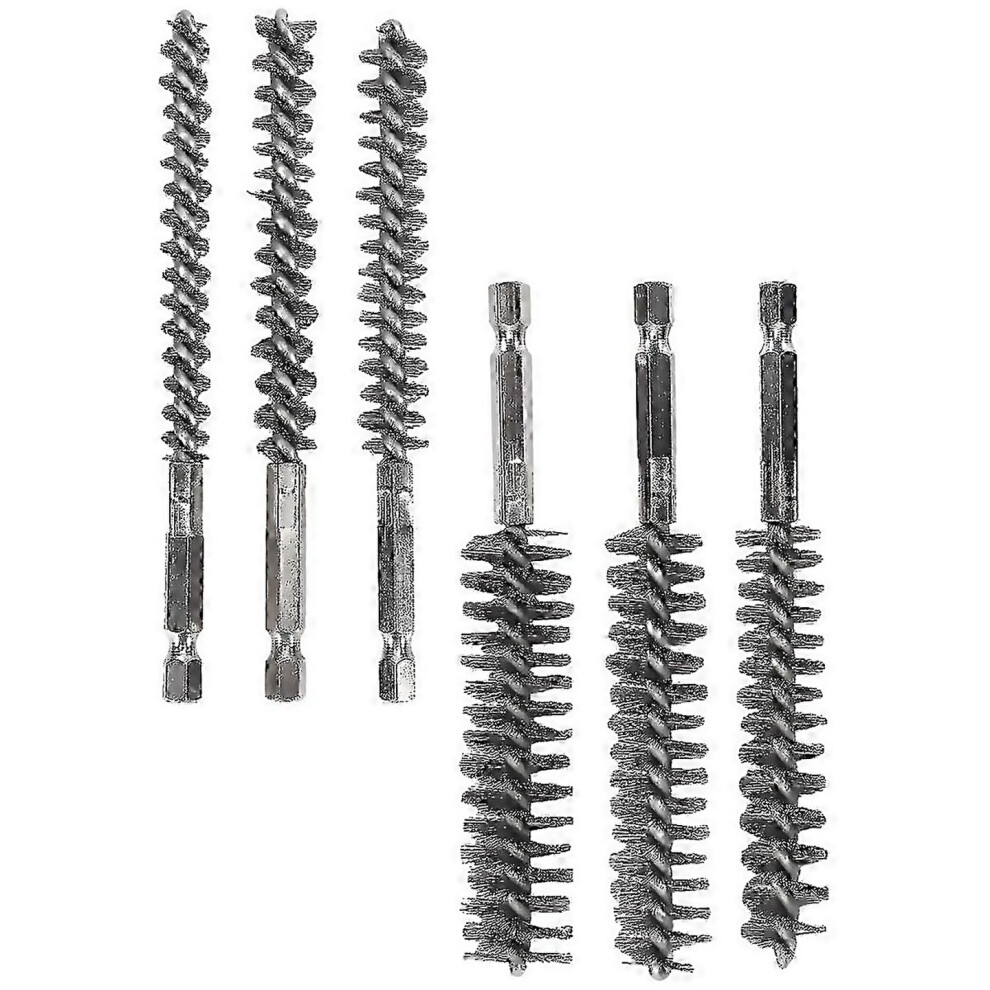 For Bore Brush Stainless Steel Bristles Wire Brush For Power Drill Cleaning Wire Brush With Hex Shan 6000002312488