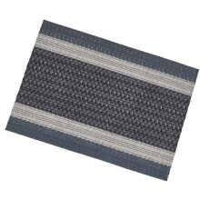 Minimalists Handwoven Placemat Fabric Easy Wipe-Dark gray brown