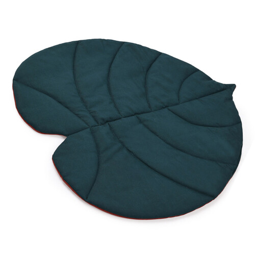 Cats Reversible Mat Bed Soft Cushions for Small-Dark green