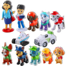 Uniformes autênticos, conjunto de brinquedos Patrulha Canina, figuras para meninos e meninas, aprimora a coordenação motora fina através da