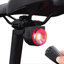 Smart Anti-theft Bike Alarm, Bike Tail Light Rechargeable, Warning Electric Horn, Bike Finder with Remote, Ipx5 Waterproof Electric Mountain/city Bike
