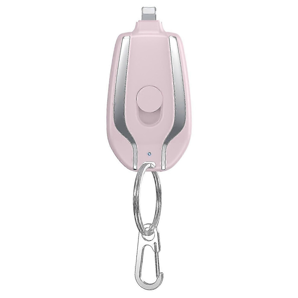 For 1200Mah Mini Keychain Power Bank Portable Charger For Iphone Android Outdoor Backpacking Designe Ios Pink 6000002313331