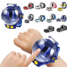 (F)Alloy Cartoon Mini Watch Rc Car Toy Boy Infrared Remote Control Rechargeable Wrist Racing Cars Children's For Boys Girls Gift