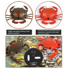 Electric Crab Toy with Remote Control, Light, 9x3x16cm