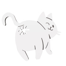 Katzen-Brotklammer aus robustem Kunststoff für die