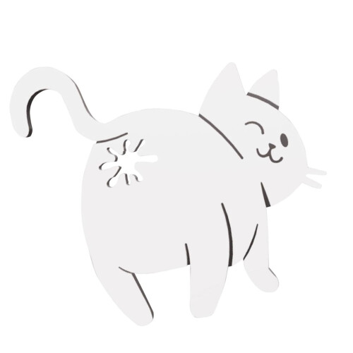 Katzen-Brotklammer aus robustem Kunststoff für die