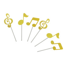 Musik-Motto-Party-Dekoration, Achtel-förmiger-Gold
