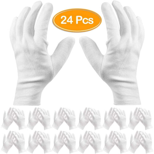 (White) Pair Cotton Workwear, 24 Pack