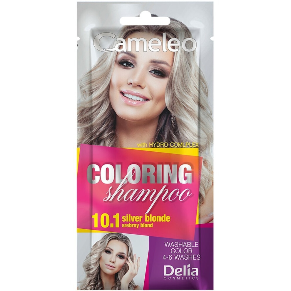 Polskie Suplementy Silver Delia 10.1 Blond Cameleo Coloring Shampoo Szampon Koloryzujacy