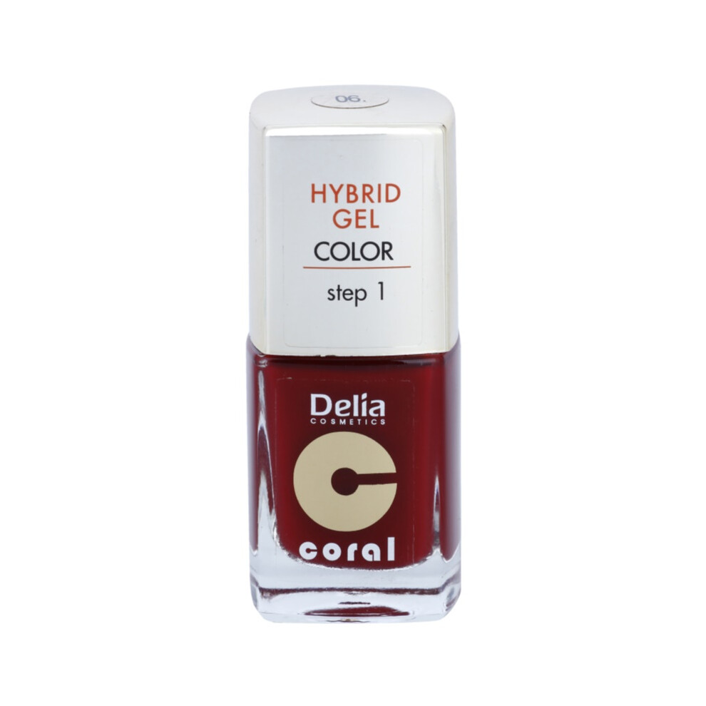 Polskie Suplementy Delia Cosmetics Coral Hybrid Gel Nail Polish 06 Cherry 11Ml Lakier Do Paznokci