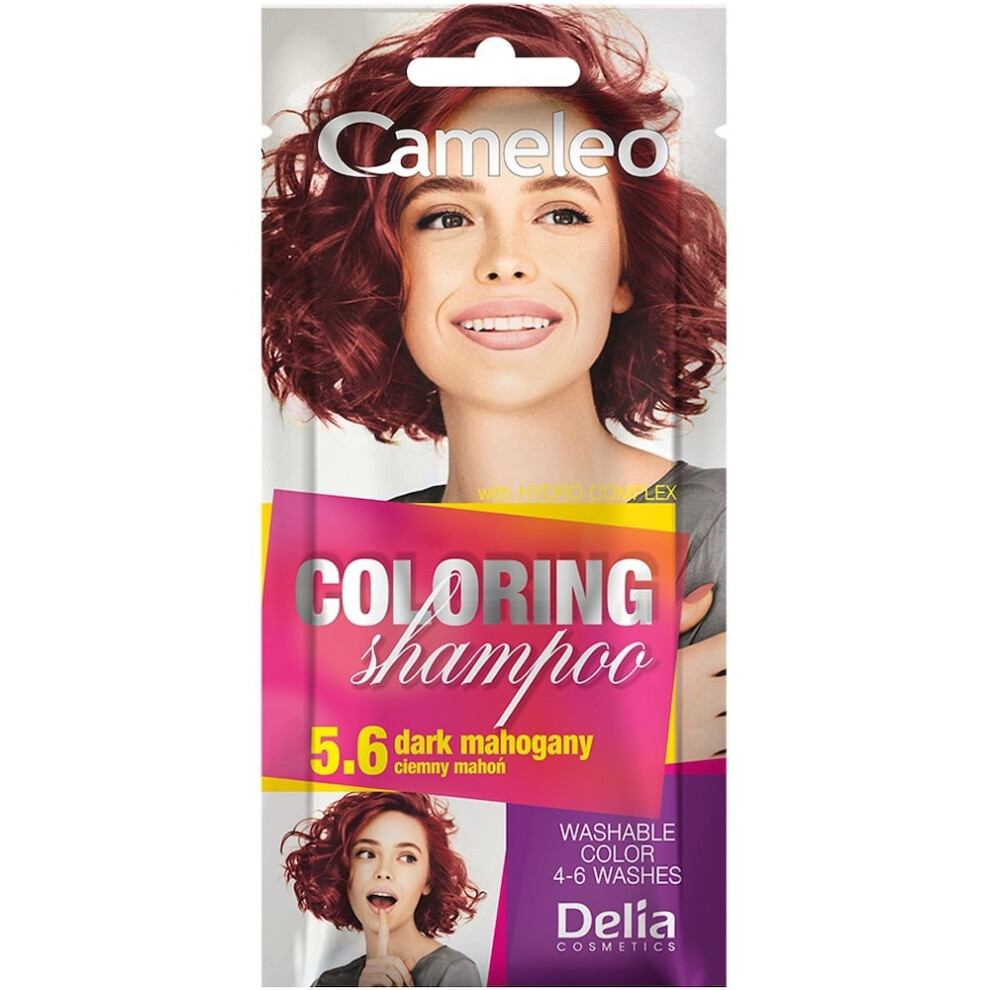 Polskie Suplementy Dark Delia Cameleo Coloring Shampoo 5.6 Mahogany 40Ml Ciemny Mahon