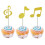 Recyclable Paper Music Symbol Cake Insert for Theme-Black 6