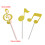 Recyclable Paper Music Symbol Cake Insert for Theme-Black 2