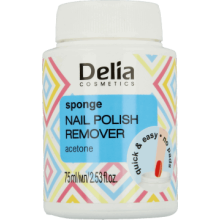 Delia Acetone Nail Polish Remover with Sponge 75ml Paznokci Acetonowy