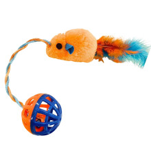 Soft Biting Hunting Cats Play Mouse Bells Noise Safe-Orange