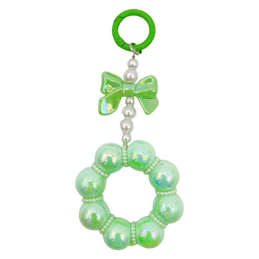 Eye Catching Mobile Phone Chain Handmade Beaded- Light/Green 7704000206075